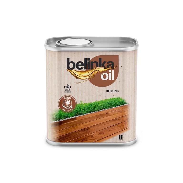 Alyva medinėms terasoms Belinka OIL DECKING - Spalva 201  0,75L 1