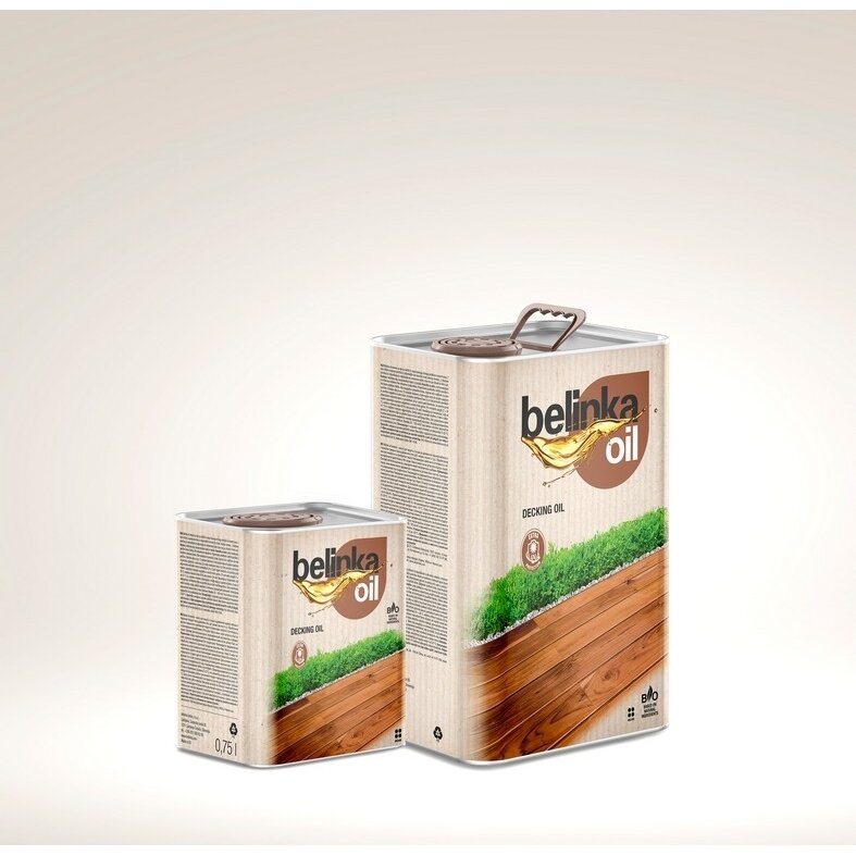 Alyva medinėms terasoms Belinka OIL DECKING - Spalva 204  2,5L 4