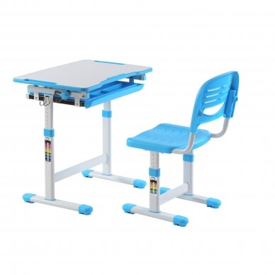 Augantis stalas ir kėdė Vaidėja PENGUIN, mėlynas