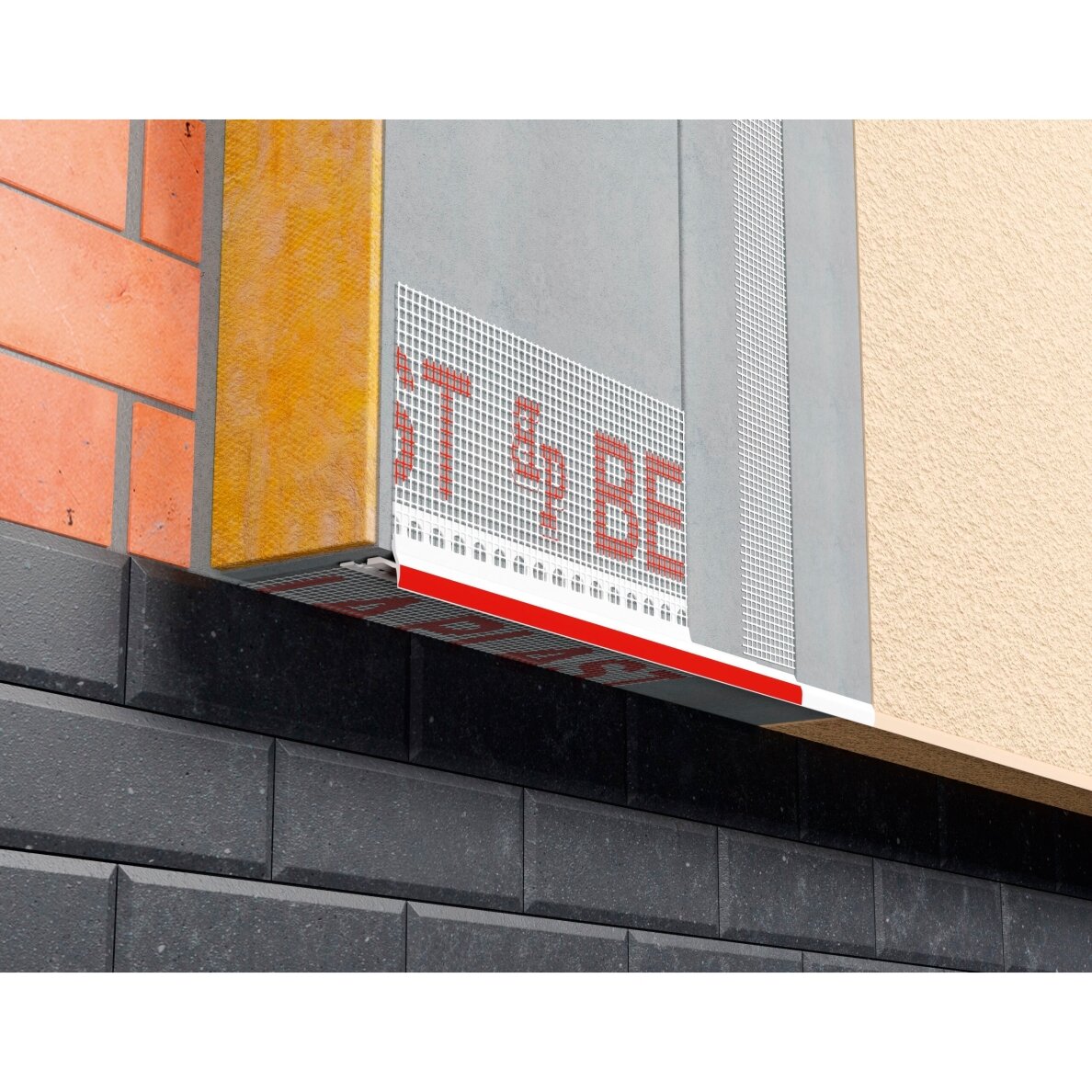 BELLA PLAST nulašėjimo PVC profilis su tinkleliu BP14 ECO PLUS 1 BELLA PLAST nulašėjimo PVC profilis su tinkleliu BP14 ECO PLUS 1