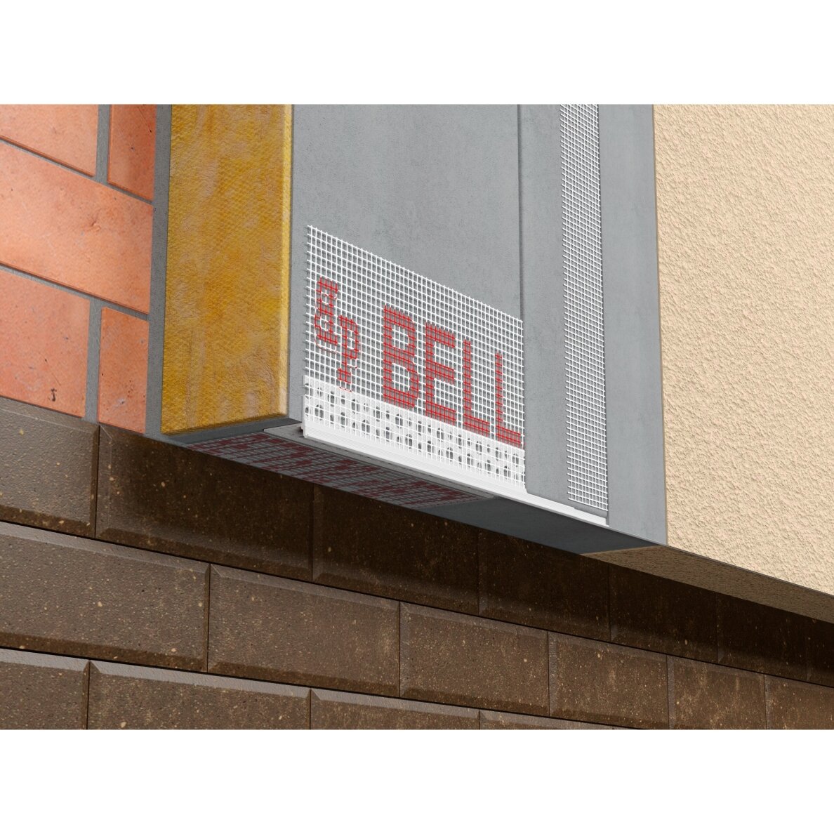 BELLA PLAST nulašėjimo PVC profilis su tinkleliu BP14 LUX N 1 BELLA PLAST nulašėjimo PVC profilis su tinkleliu BP14 LUX N 1