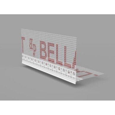 BELLA PLAST nulašėjimo PVC profilis su tinkleliu BP14 LUX N BELLA PLAST nulašėjimo PVC profilis su tinkleliu BP14 LUX N
