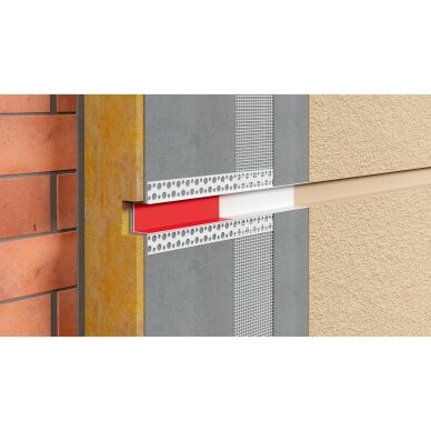 BELLA PLAST profilis PVC dekoratyvinių griovelių formavimui be tinklelio BP11 H3 R 3