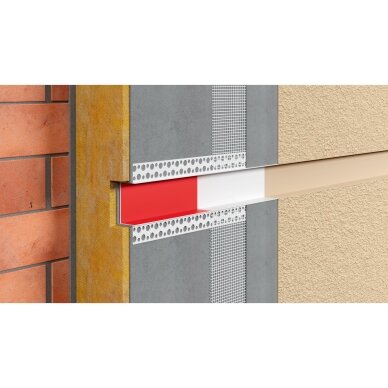 BELLA PLAST profilis PVC dekoratyvinių griovelių formavimui be tinklelio BP11 H5 R 3
