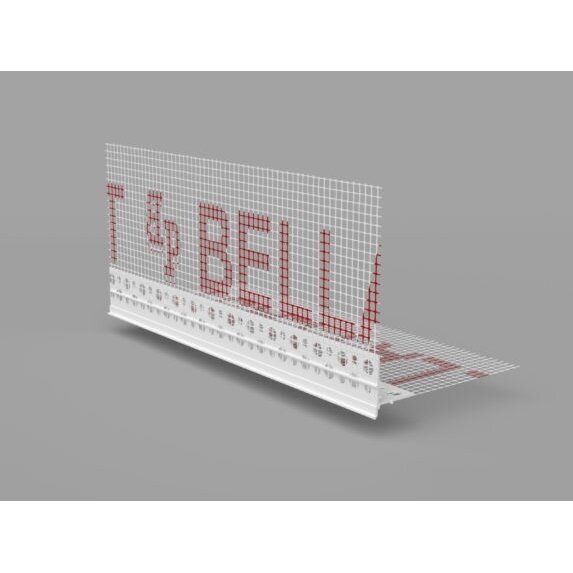 BELLA PLAST nulašėjimo PVC profilis su tinkleliu BP14 LUX N BELLA PLAST nulašėjimo PVC profilis su tinkleliu BP14 LUX N