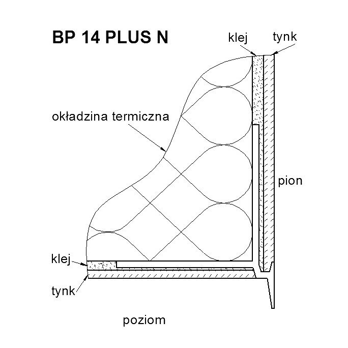 BELLA PLAST nulašėjimo PVC profilis su tinkleliu BP14 PLUS N 2 BELLA PLAST nulašėjimo PVC profilis su tinkleliu BP14 PLUS N 2