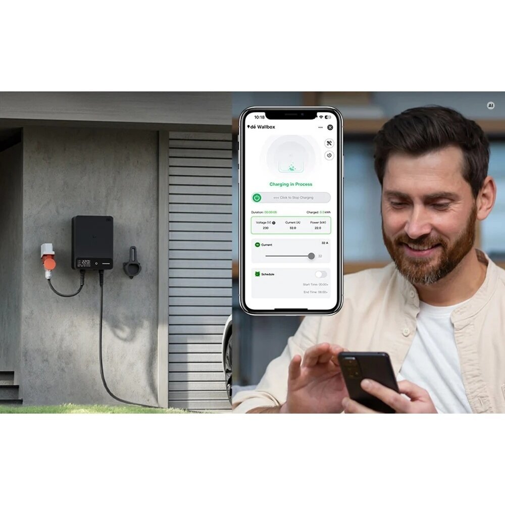 DEPOW stacionari elektromobilių įkrovimo stotelė, 22 kW, 7 m 7 DEPOW stacionari elektromobilių įkrovimo stotelė, 22 kW, 7 m 7