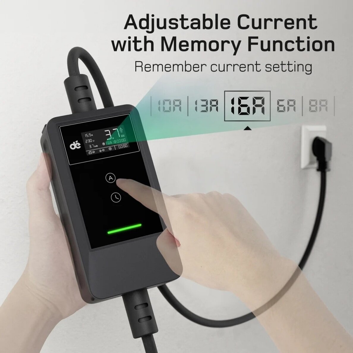 DEPOW mobili elektromobilių įkrovimo stotelė EV, 3 kW, 15 m 1 DEPOW mobili elektromobilių įkrovimo stotelė EV, 3 kW, 15 m 1