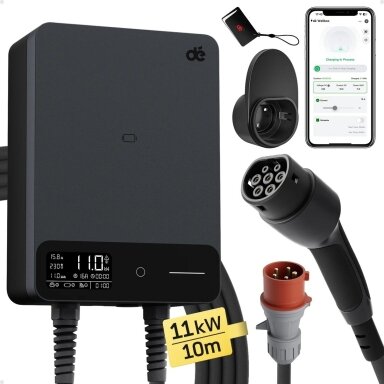DEPOW stacionari elektromobilių įkrovimo stotelė, 11 kW, 10 m DEPOW stacionari elektromobilių įkrovimo stotelė, 11 kW, 10 m