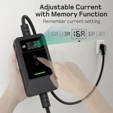 DEPOW mobili elektromobilių įkrovimo stotelė EV, 3 kW, 20 m 1 DEPOW mobili elektromobilių įkrovimo stotelė EV, 3 kW, 20 m 1