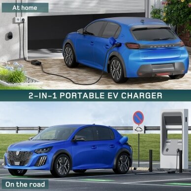 DEPOW mobili elektromobilių įkrovimo stotelė EV, 3 kW, 20 m 12
