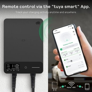 DEPOW stacionari elektromobilių įkrovimo stotelė, 11 kW, 7 m 7