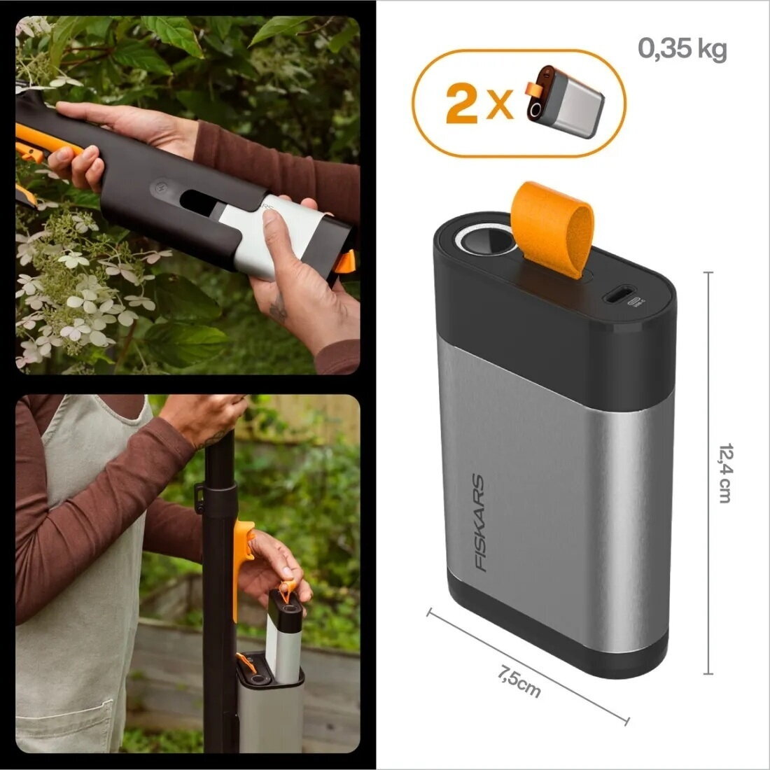 Fiskars PowerTools 12V–4Ah baterija 3 Fiskars PowerTools 12V–4Ah baterija 3