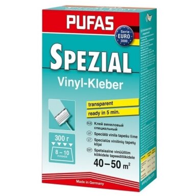 PUFAS specialūs vinilinių tapetų klijai SPEZIAL VINYL PUFAS specialūs vinilinių tapetų klijai SPEZIAL VINYL