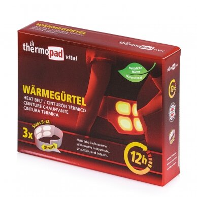 Sildīšanas josta viduklim THERMOPAD, 3 gab Sildīšanas josta viduklim THERMOPAD, 3 gab