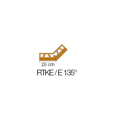 Ārējais leņķis BARA-RTKE/E 135° profilam BARA-RTKE